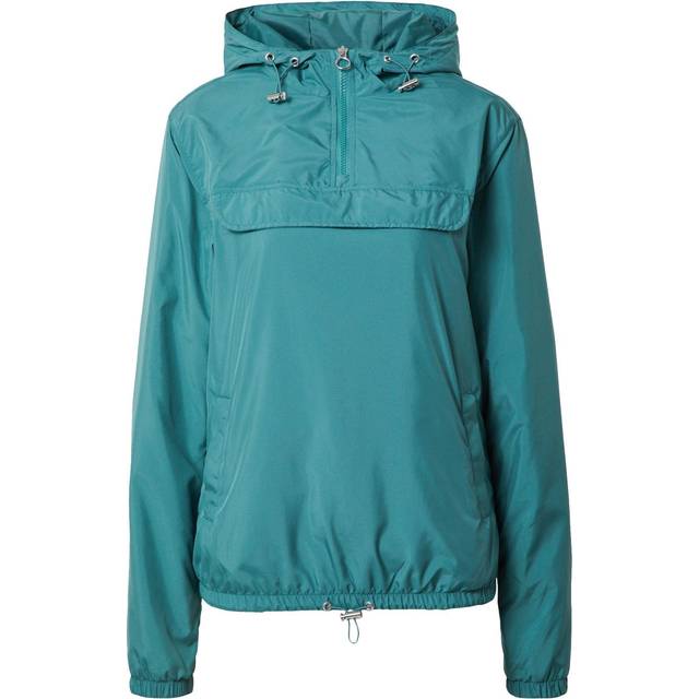 Urban Classics Damvindjacka med huva för kvinnor, damer Basic Pull Over-jacka finns i över 10 färgvarianter, storlekar XS – 5XL, Paleleaf, 3XL