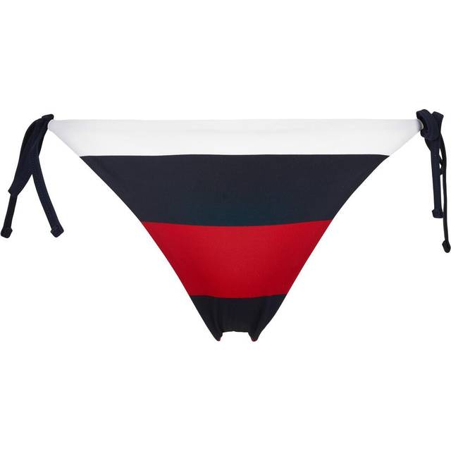 Tommy Hilfiger Side Tie Cheeky String bikinitrosa, blå, Storlek: S, Kvinnor