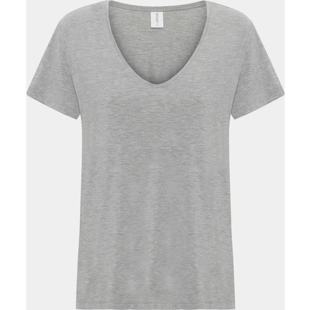 Boody Bambu T-shirt Dam V-hals Ljusgrå - 1 Stk
