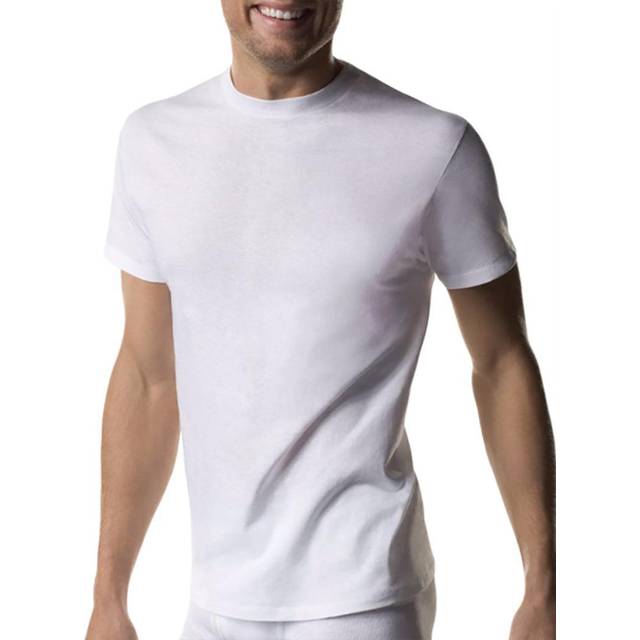 Hanes Men's Tagless Cotton Crew Undershirts  3-Pack - White  Large
