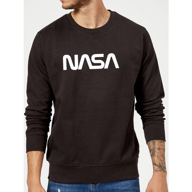 NASA Worm White Logotype Sweatshirt - Black - M