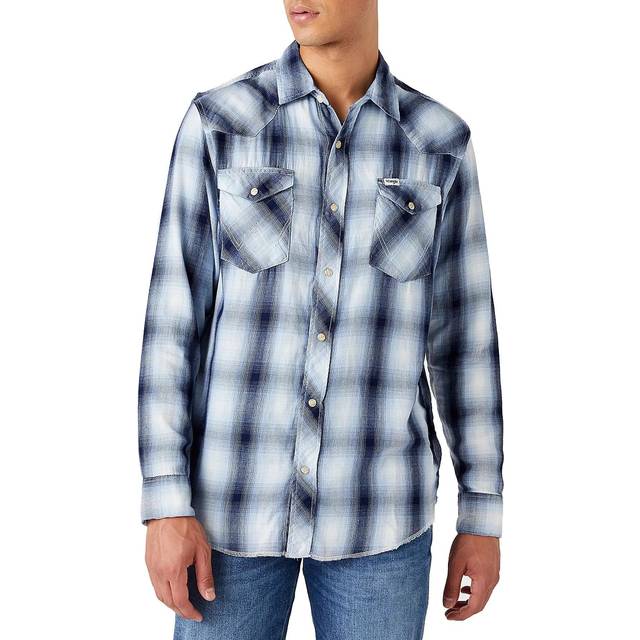 Wrangler Ls Western Shirt W2H23841C Jeansskjorta För Män, Mid Stone, L