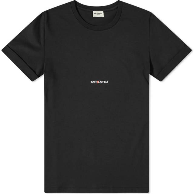 Saint Laurent, T-Shirts, male, White, L, Rive Gauche T-Shirt