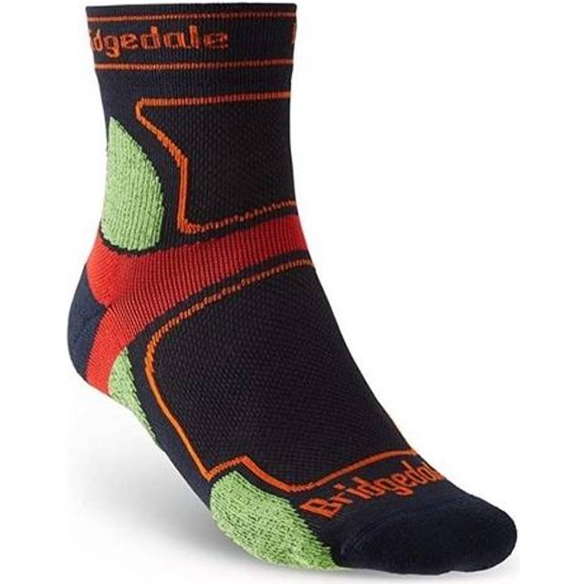 Bridgedale Mens Trail Run Ultra Light T2 3/4 Coolmax Crew Running Socks - Navy