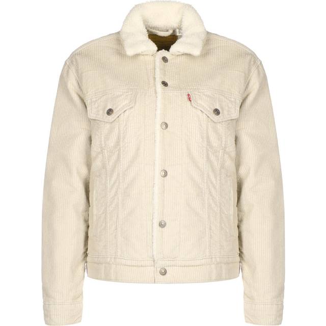 Levi's dam ex-pojkvän sherpa lastbilsjacka, Pebble Cement, XS