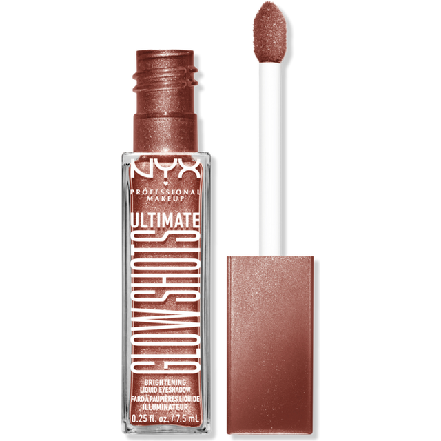 NYX Professional Makeup Flytande ögonskugga, 12 timmar, icke-flockande & inget fall, med C-vitamin, Ultimate Glow Shots, Mango ögonblick