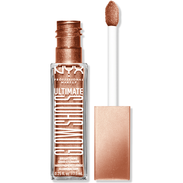 NYX Professional Makeup Flytande ögonskugga, 12 timmar, icke-flockande & inget fall, med C-vitamin, Ultimate Glow Shots, Golden Goji
