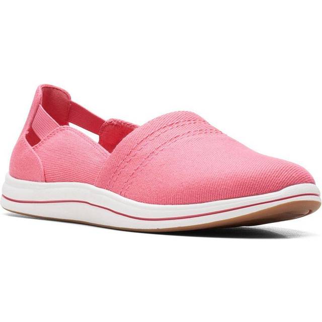 Clarks Women's Breeze Step Loafer  Bright Coral Canvas  6