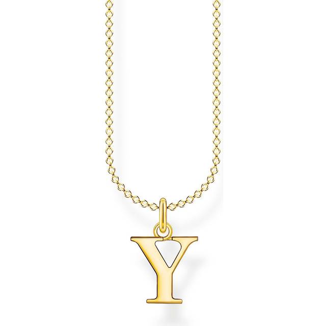 THOMAS SABO bokstav Y guldpläterat silverhalsband KE2034-413-39
