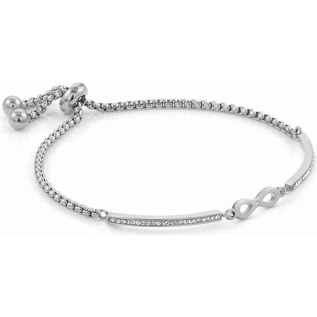 Nomination Milleluci Stainless Steel Pave Infinity Toggle Pave Half Bangle 028003/024 - Silver