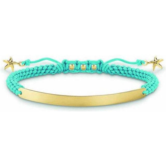 THOMAS SABO Ladies Blue Starfish Gold Plated Love Bridge Bracelet LBA0060-848-1-L19V