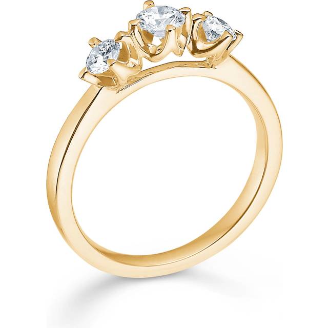 Mads Z Crown Trinity Ring 14 kt. Vitguld 0,17 ct. 1641717-54 - Dam - White gold - Silver (54)