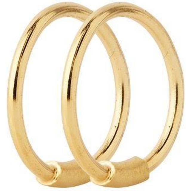 Maria Black Womens Gold Basic 8 18ct Yellow-gold Plated Sterling-silver Hoop Earrings 1 Size - GOLD