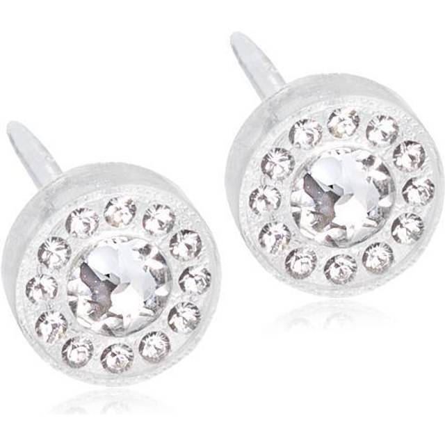 Blomdahl örhängen Brilliance Halo 6 mm Crystal 1 st