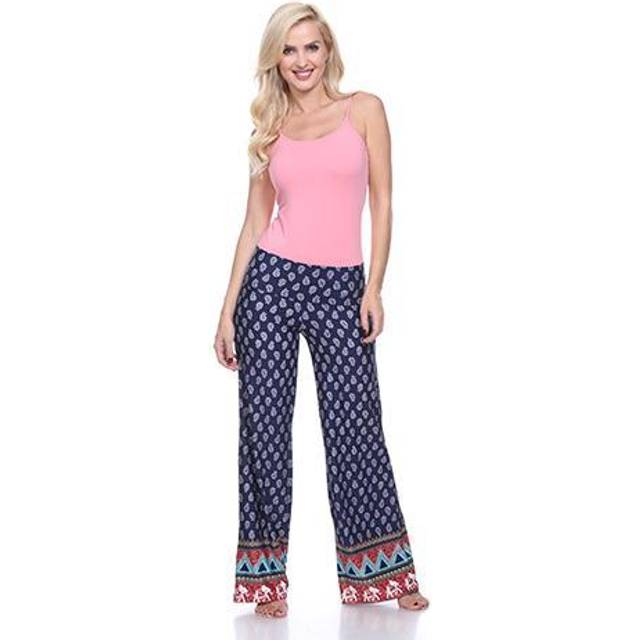 White Mark Printed Palazzo Pants, 95-Brown Cheetah - Large