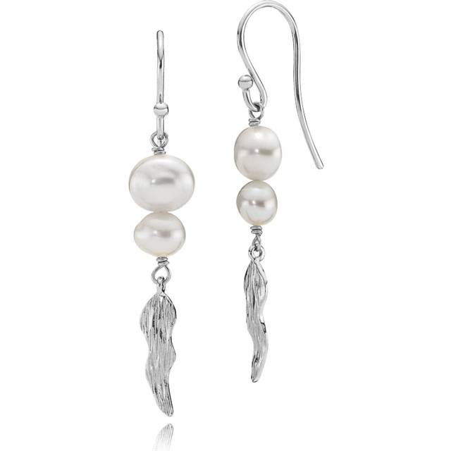 Izabel Camille Ellie Long Earrings - Silver/Pearls