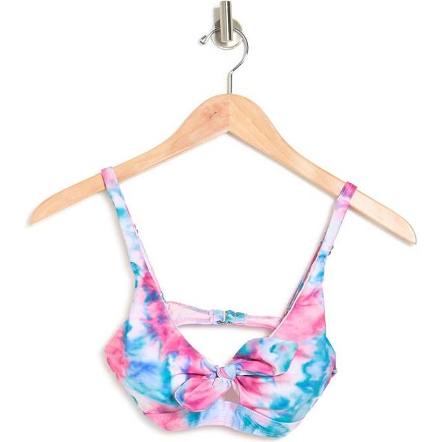 Splendid Tie-Front Banded Halter Bikini Top