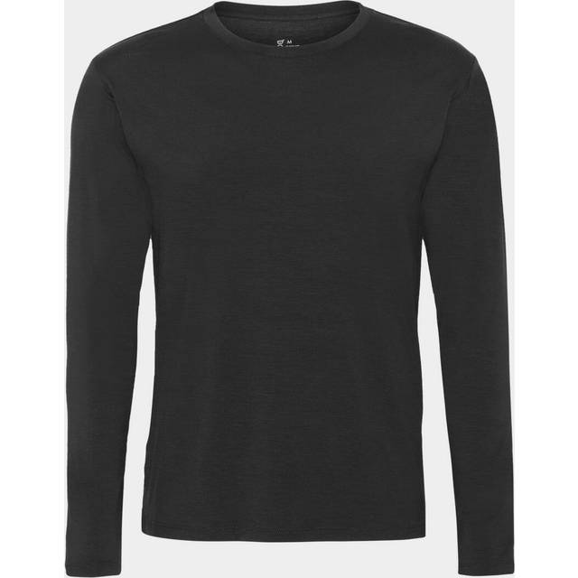 Boody Organic Bamboo Mens Long Sleeve T-Shirt - Black - Size Large