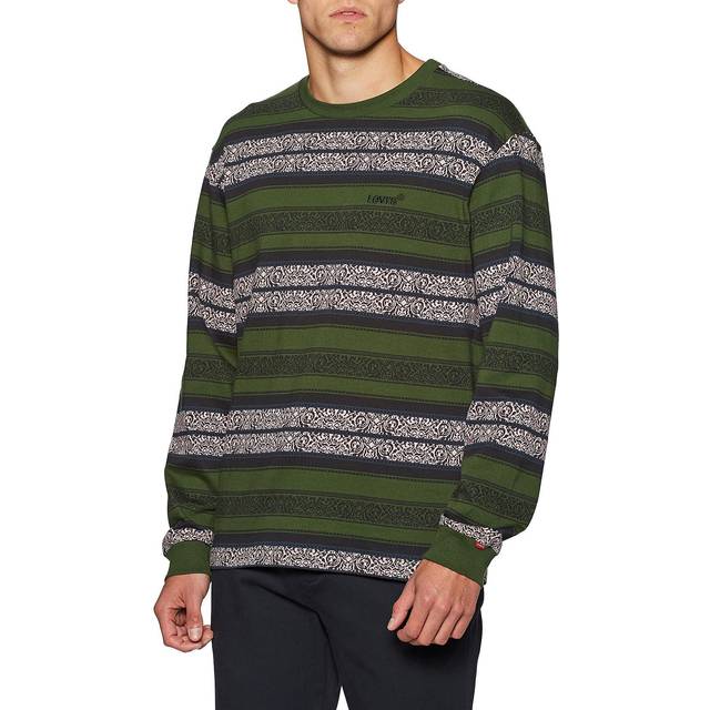 Red Tab Tee L/S M Simple Aztec Caliste Green (M) - Grön (M)