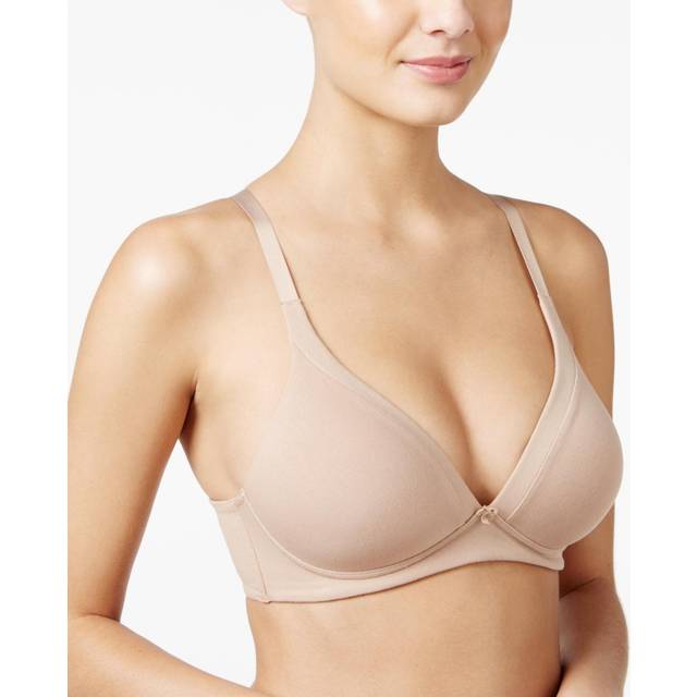 Warner's Women's Invisible Bliss Cotton Comfort Wireless Lift T-Shirt Bra RN0141A  Toasted Almond  34C