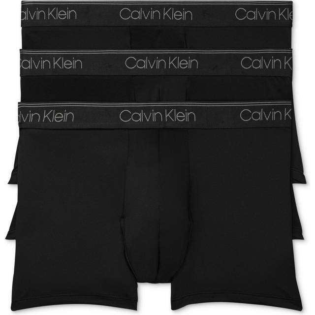 Calvin Klein Microfiber Stretch Wicking Low Rise Trunks, Pack of 3