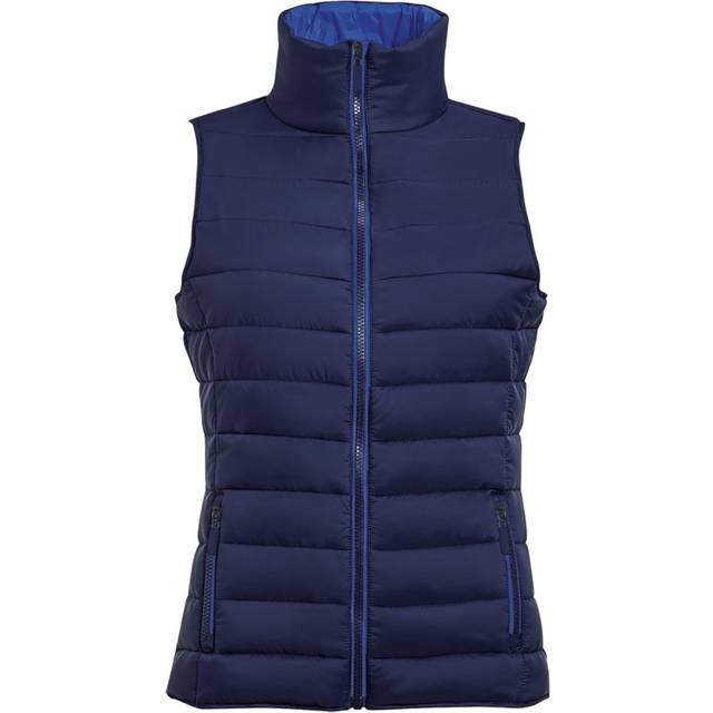 (M, Metal Grey) SOLS Womens/Ladies Wave Padded Water Repellent Bodywarmer/Gilet