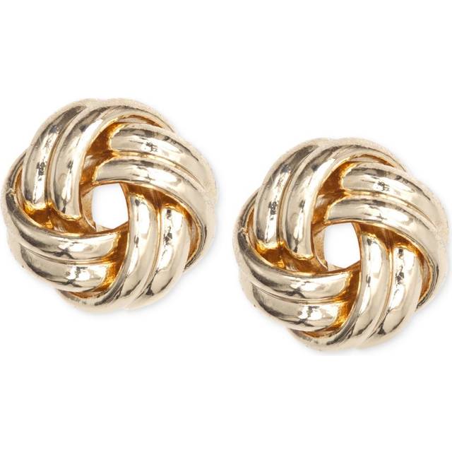 Anne Klein Women's Silver Knot Stud Earrings in Silver Tone size 0.47"