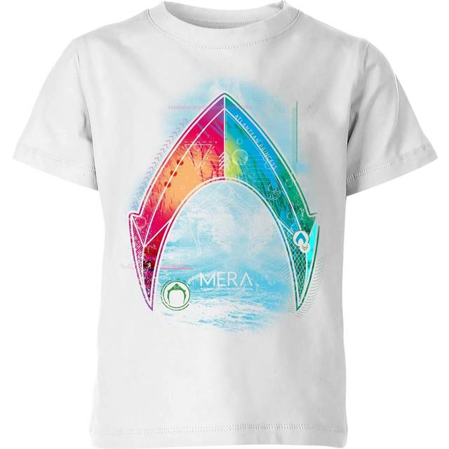 Aquaman Mera Beach Symbol Kids' T-Shirt - White - 9-10 Years - L