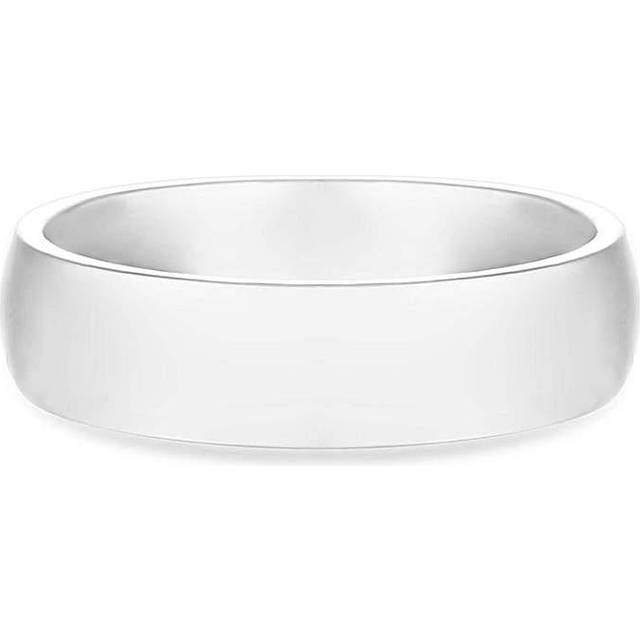 Sterling Silver 925 with Cubic Zirconia Wedding Band Ring - M