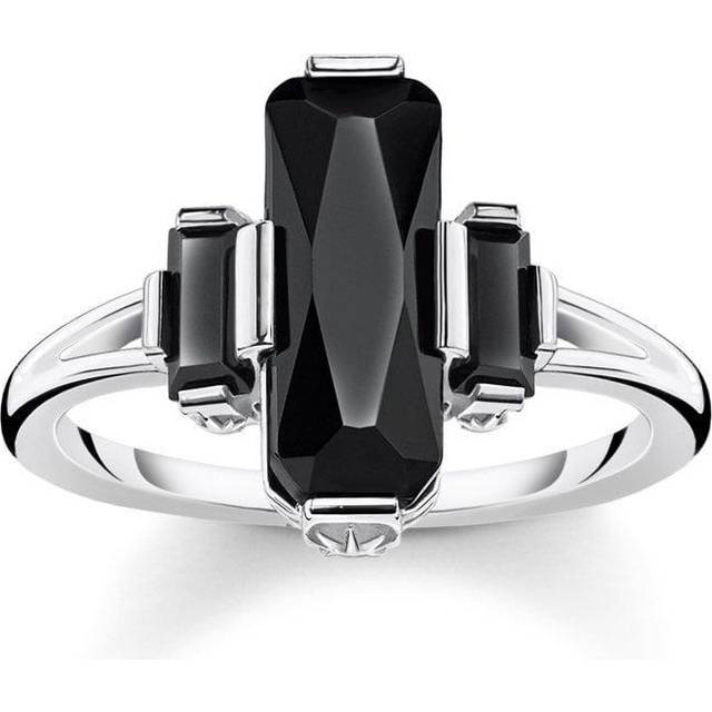 Thomas Sabo Black Onyx Ring TR2267-641-11 / Size 48