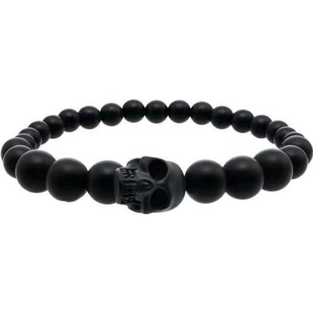 McQueen Skull beaded resin bracelet