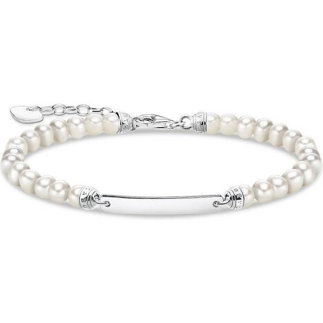 Thomas Sabo Bracelet pearls silver white A2042-082-14-L19V - silver-coloured/white - 19 cm