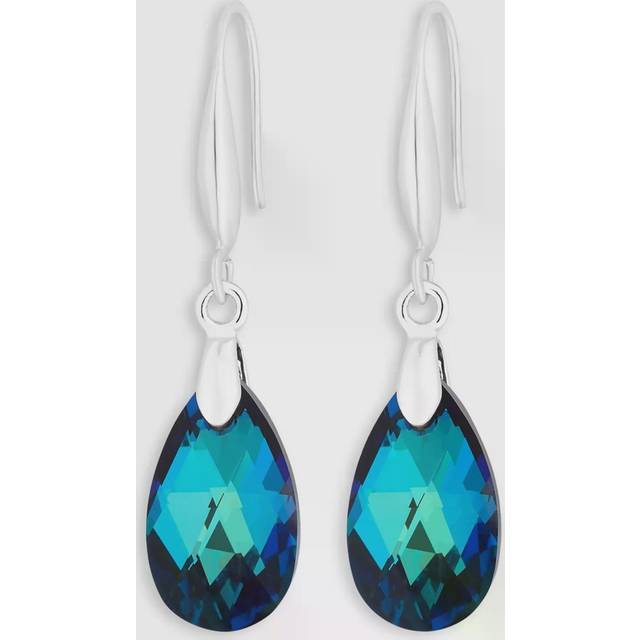Jon Richard Jon Richard Radiance Collection Silver Plated Blue Fish Hook Drop Earrings