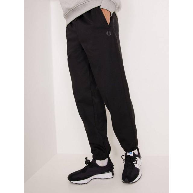 Fred Perry Mens T3512 102 Tonal Tape Black Sweat Pants - Size Small
