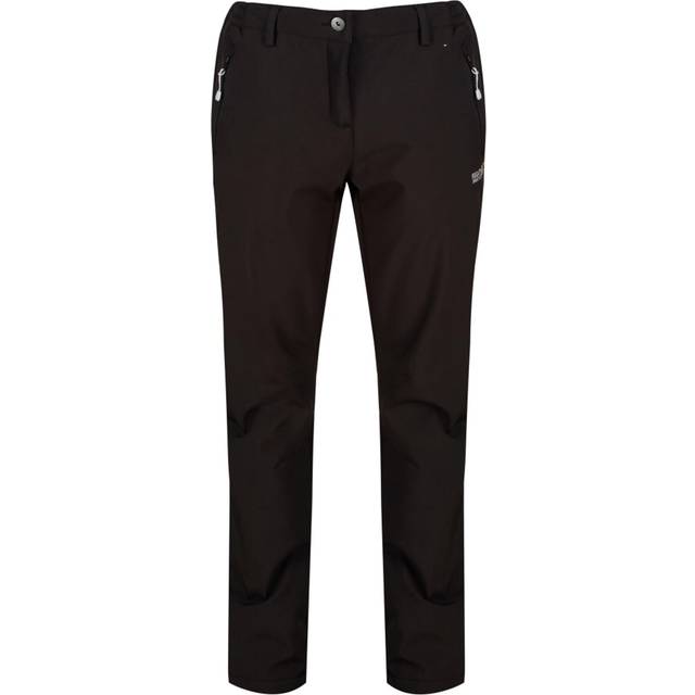 (20, Black) Regatta Great Outdoors Womens/Ladies Geo Softshell II Long Leg Trousers