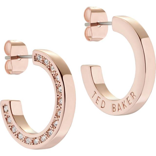 Ted Baker Senatta Crystal Hoop Earring (Silver Tone/Crystal)