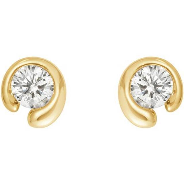Georg Jensen Mercy 18ct Yellow Gold 0.20ct Diamond Stud Earrings 20001078