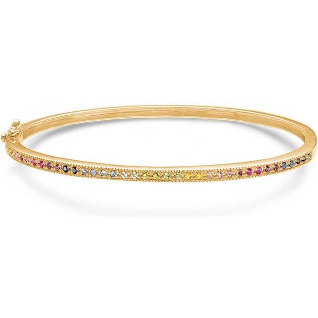 Mads Z Poetry Rainbow 14 kt guld armring med ægte sten