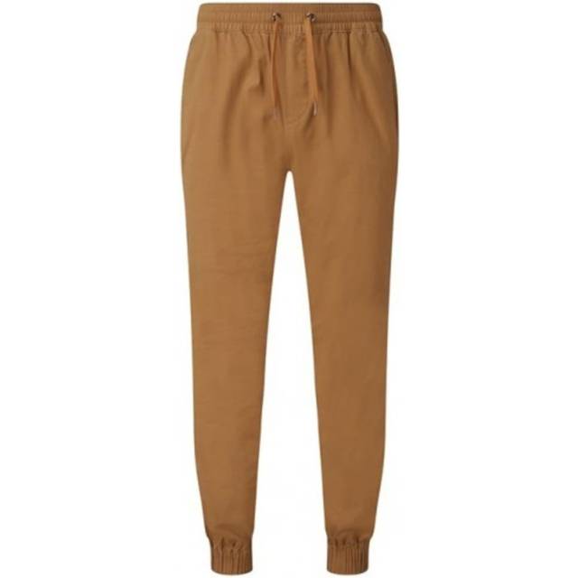 (XL, Camel) Asquith & Fox Mens Twill Jogging Bottoms