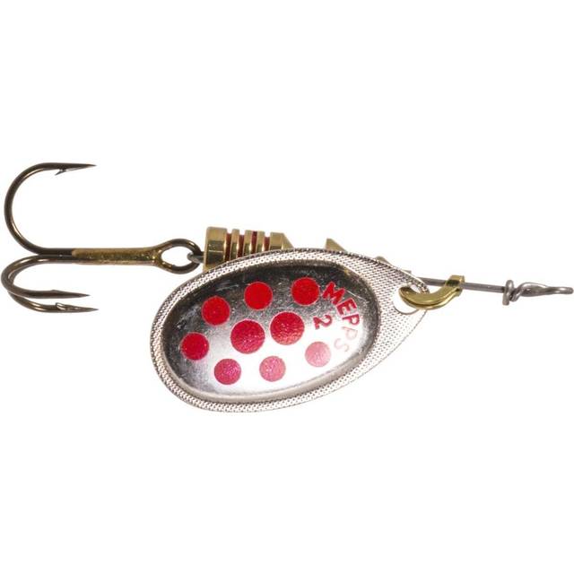 Mepps Aglia med prickar 1 Silver Röd -