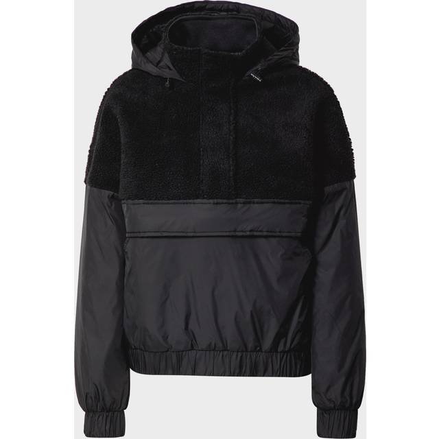 Urban Classics Dam Sherpa Mix Pull Over Jacka, SVART/SVART, S