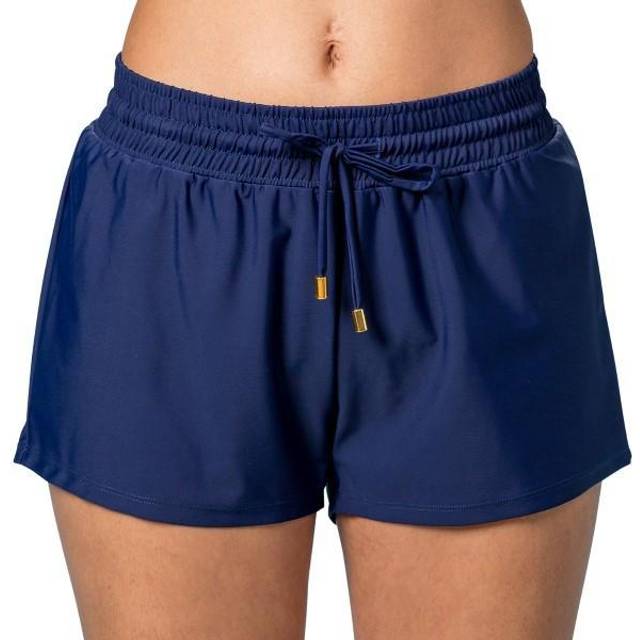 Trofe Mix Bikini Solid Swimwear Shorts - Navy-2 - 44