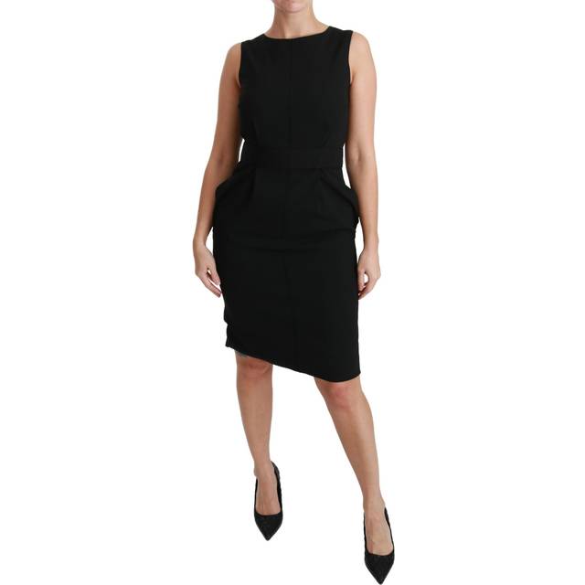 Dolce & Gabbana Black Floral Sheath Stretch Formal Dress - IT48 | XL (IT50 | XXL)