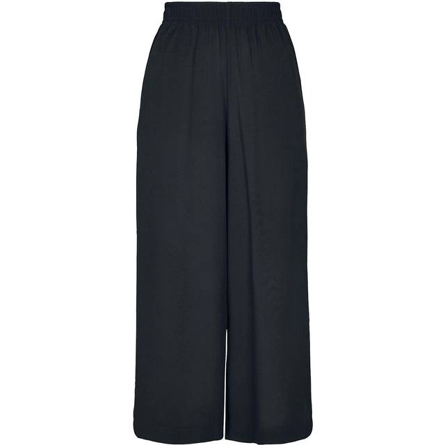 Women's trousers Urban Classics wide viscose culotte - Noir