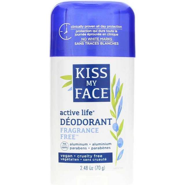 Kiss My Face Active Life Deodorant Stick Fragrance Free 2.48 oz