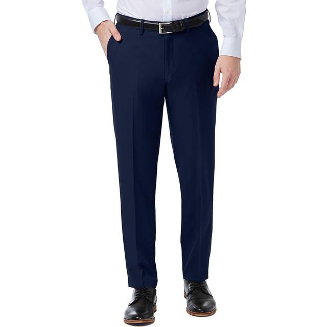 Haggar Herr Premium Comfort Stretch Slim Fit Klänning Byxa, Svart, 32W x 30L