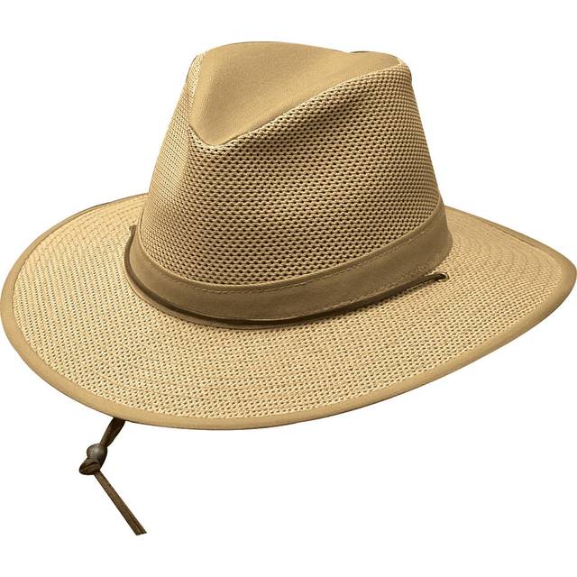 Henschel Men's Polycotton Packable Mesh Breezer Safari Hat - Khaki (Xlarge)