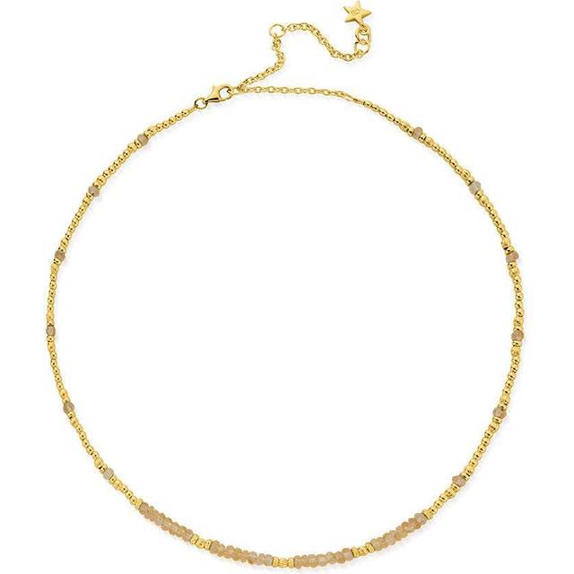 Gold Soulful Rays Citrine Choker Necklace GNCPDS