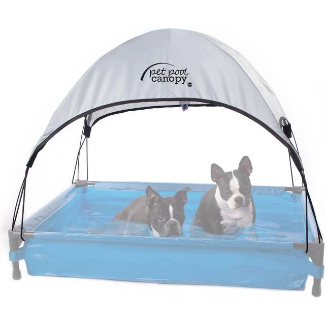 K&H Pet Products Dog Pool & Pet Bath Canopy (Pet Pool Sold Separately) Gray X-Large 50 X 32 Inches