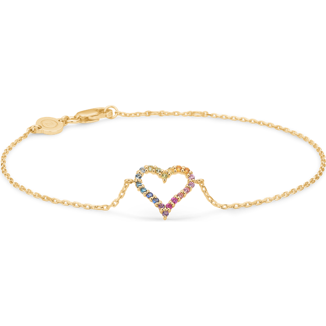 Mads Z Tender Heart Rainbow 14 kt. guld armbånd